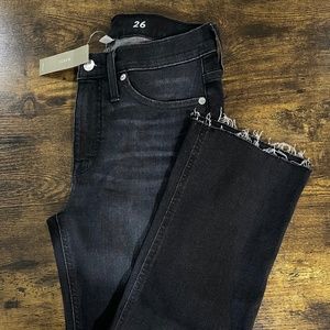 J.Crew Demi Bootcut Crop Jean - Raw Hem - Black NWT - Size 26